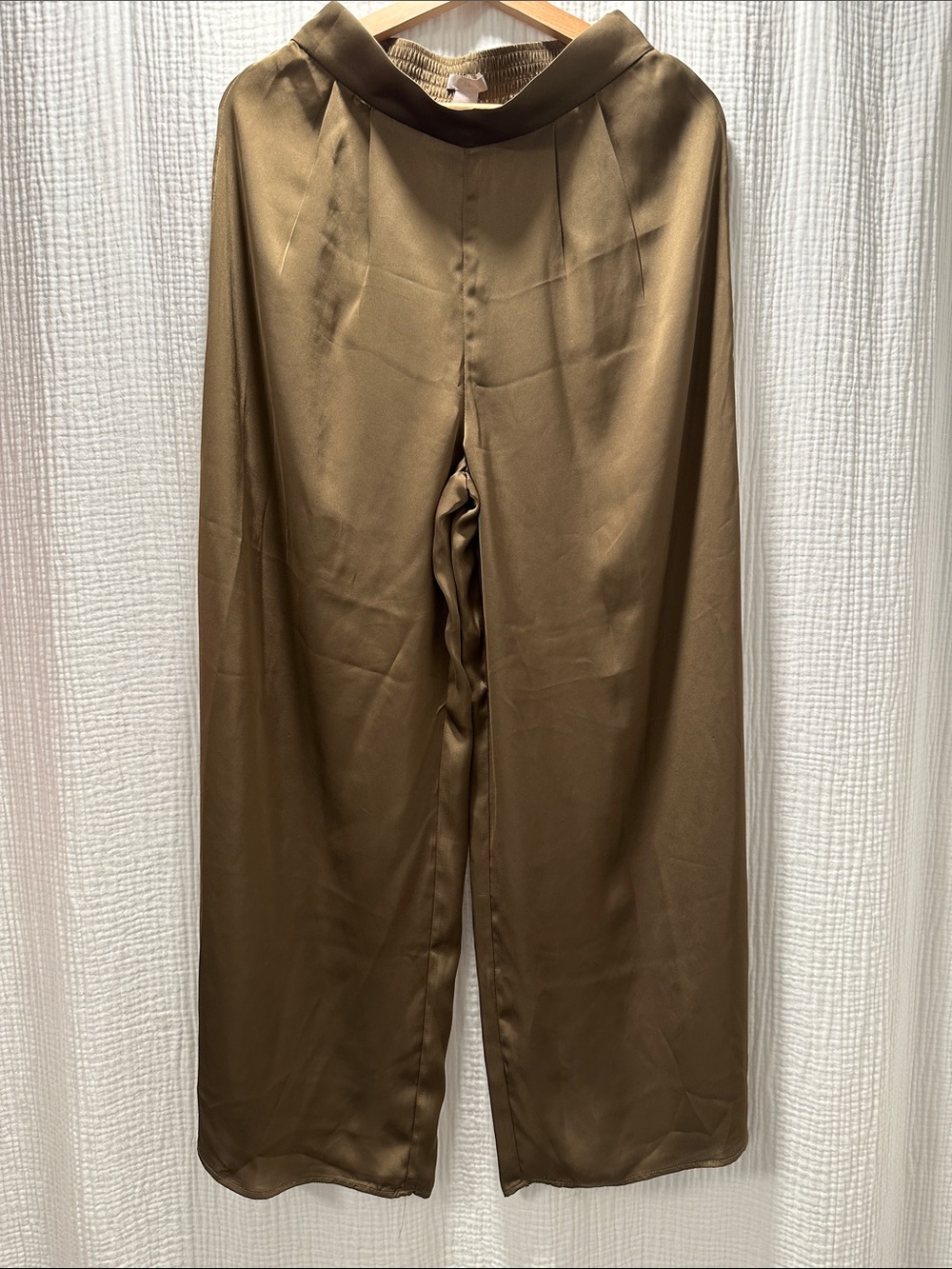 H&M Brown Wide-Leg Satin women’s pants
